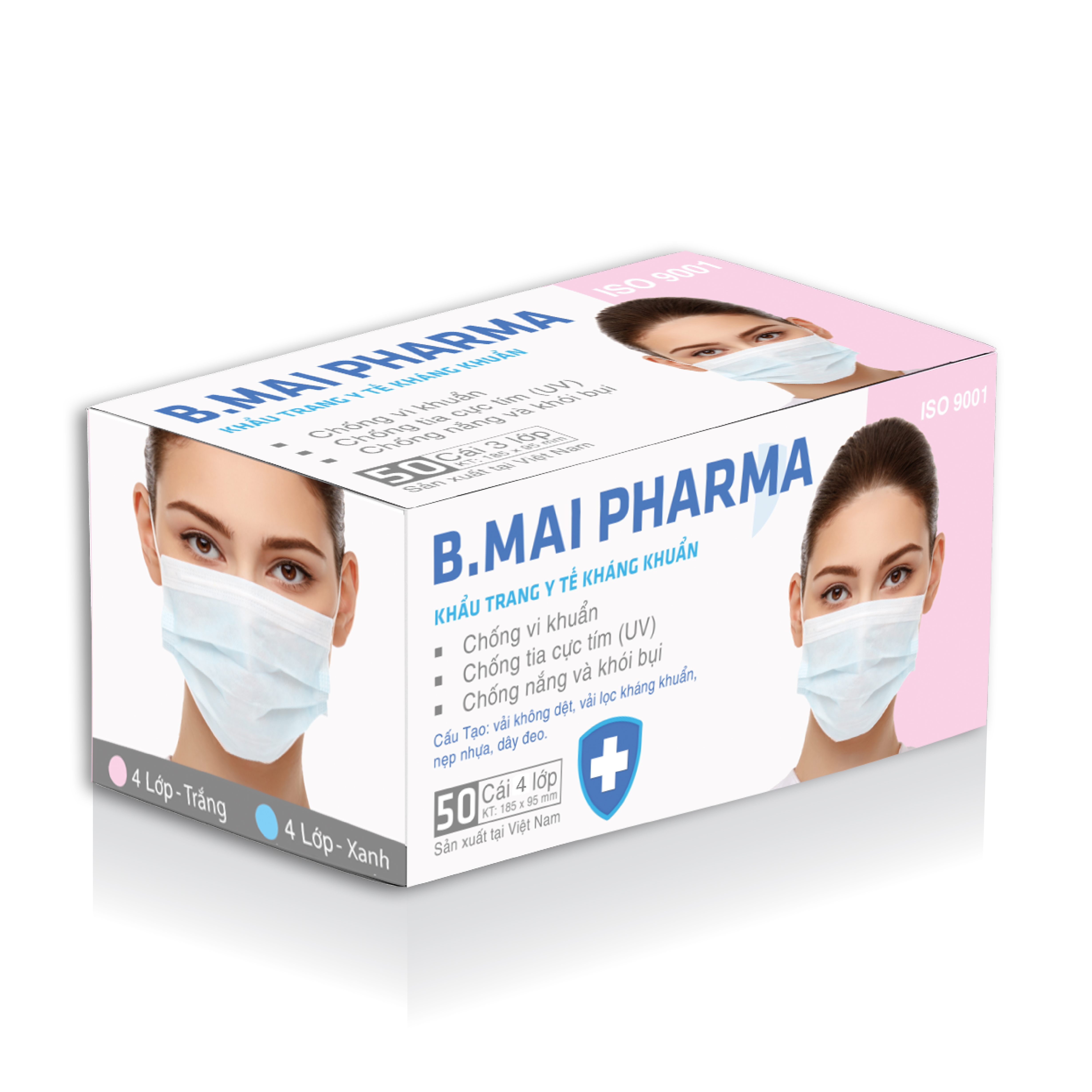 Khẩu Trang B.Mai Pharma - 4Lớp TRẮNG